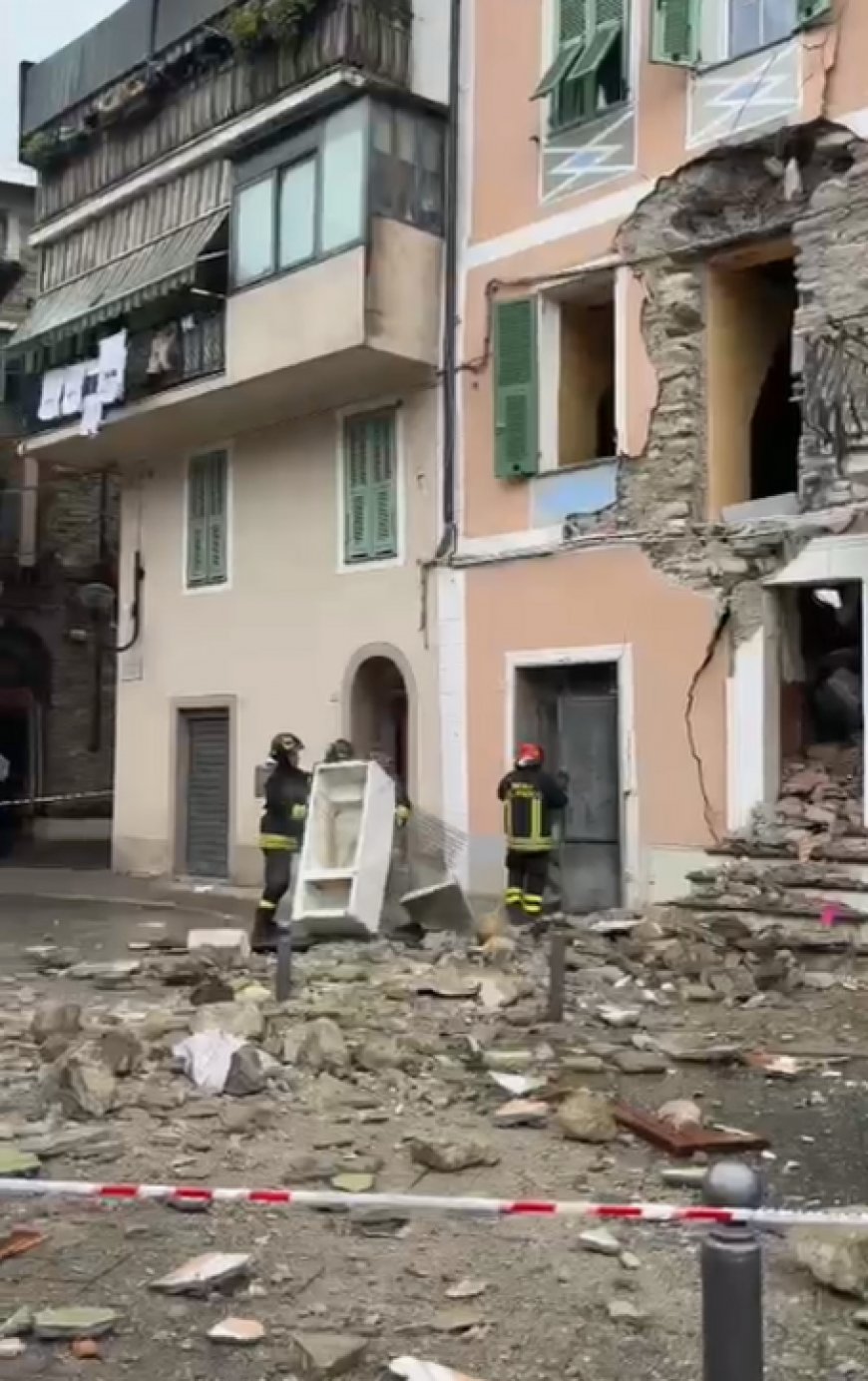 Fuga di gas a Soldano, crolla una palazzina