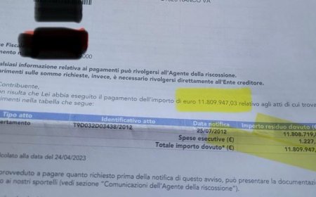 Savona, un’intimazione di pagamento da far tremare i polsi