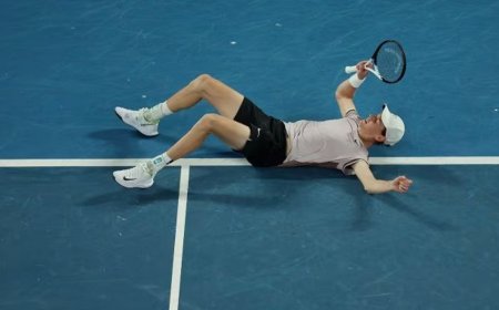 Sinner vince il quinto set per 6-3 e conquista lo Slam