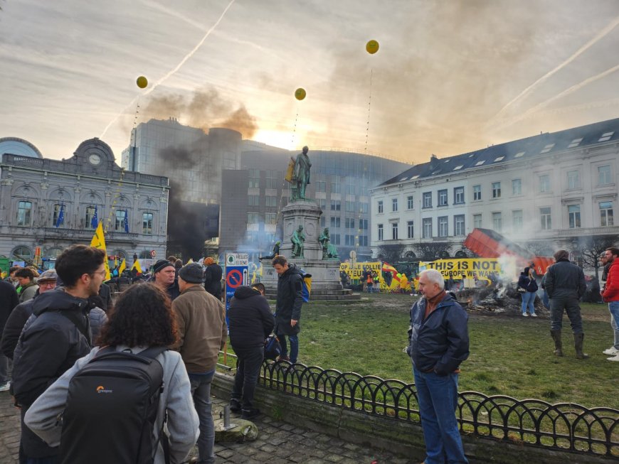 La protesta degli agricoltori arriva a Bruxelles