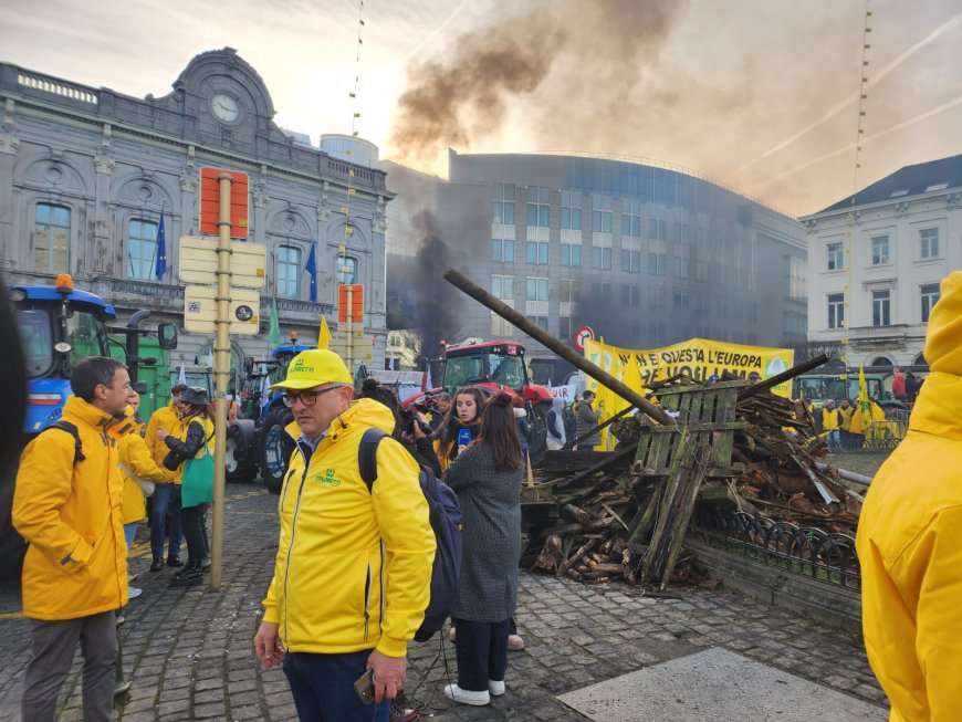 La protesta degli agricoltori arriva a Bruxelles