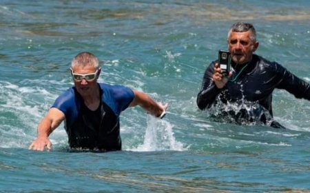 Dalla Francia a Laigueglia, Dom Bizière, il campione di marcia acquatica, sceglie il borgo del Longevity