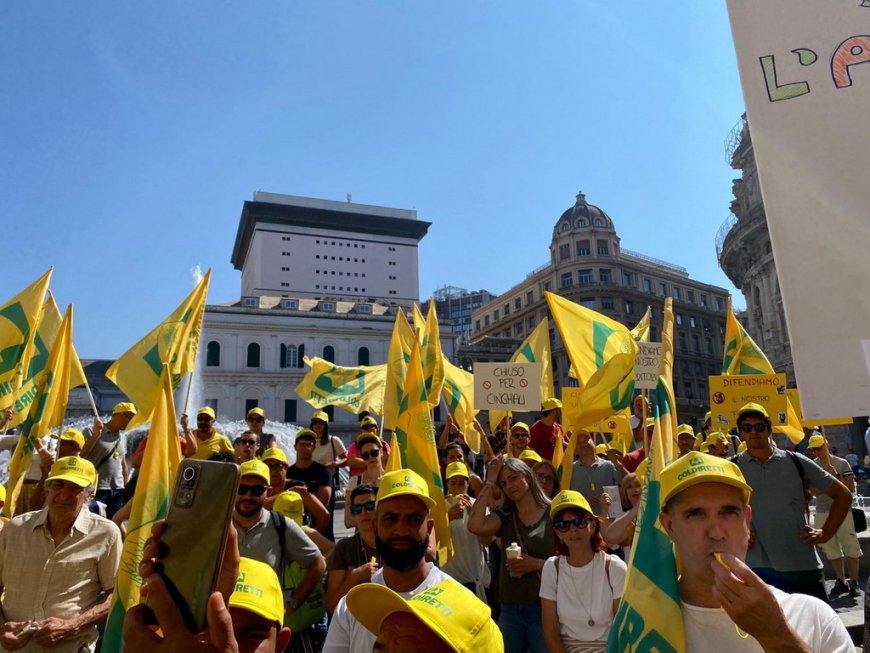 Troppi danni per colpa dei cinghiali, Coldiretti protesta sotto la Regione Liguria