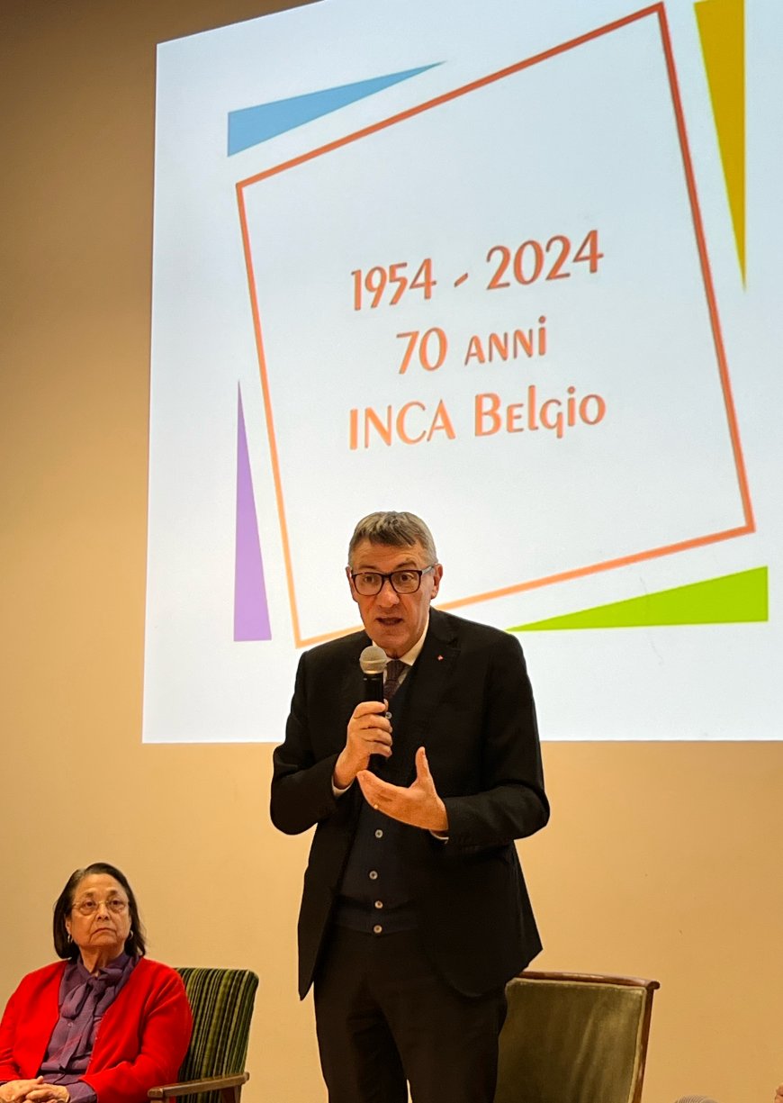 Maurizio Landini a Bruxelles per i 70 anni dell'INCA CGIL