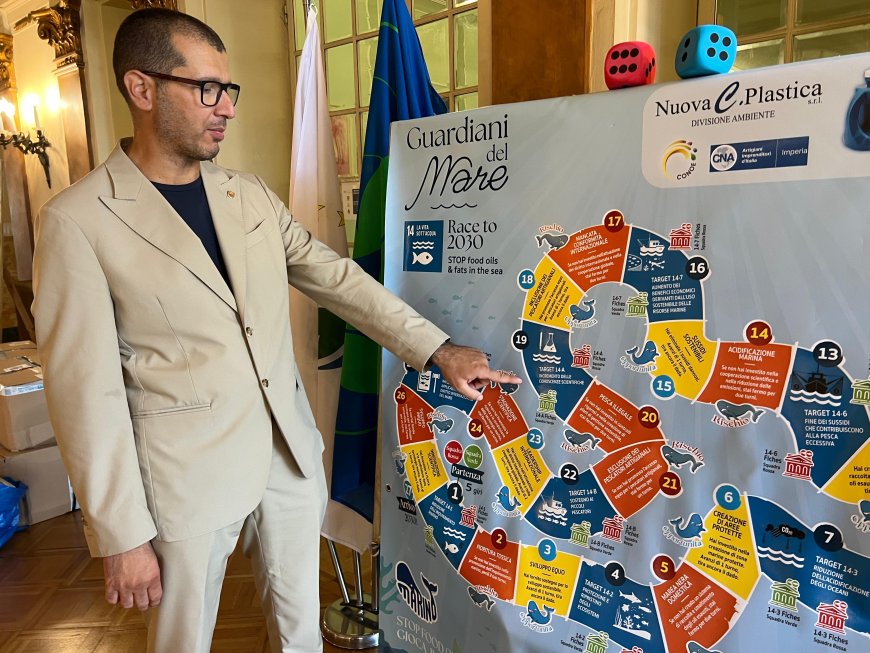 Presentato al vicesindaco di Sanremo Fulvio Fellegara il gioco educativo 'Guardiani del Mare: Race to 2030'