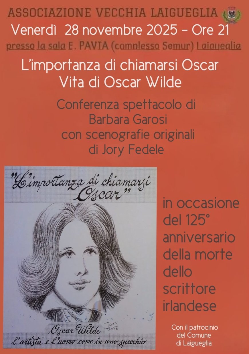 A Laigueglia “L’importanza di chiamarsi Oscar”, Vita di Oscar Wilde