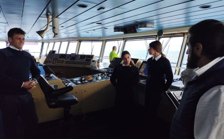 Nove studenti del Nautico di Imperia sul Megaexpress Four di Corsica Ferries imparano i segreti del mare