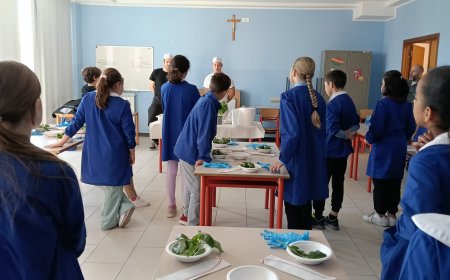 A Laigueglia bambini a scuola di pesto con i cuochi del territorio