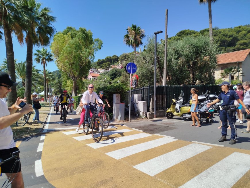 È stato inaugurato un nuovo tratto di pista ciclabile ad Andora