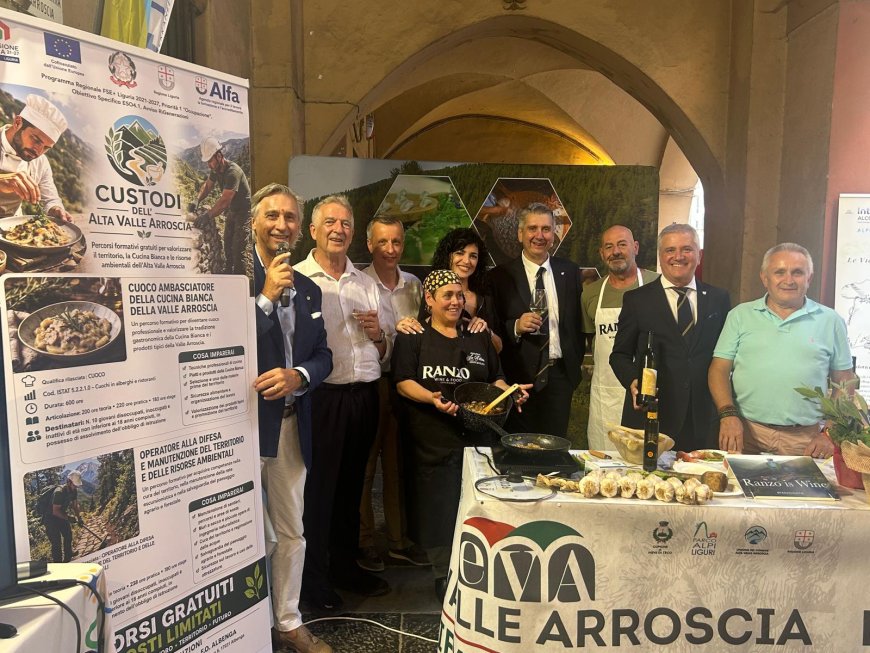 Expo Valle Arroscia: Pigato e lumache alla ranzese per il lancio dei corsi dedicati alla tutela del territorio e della Cucina Bianca