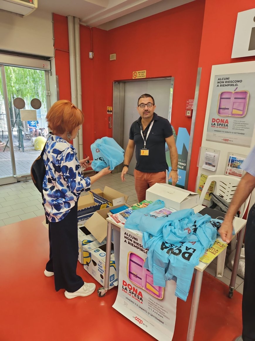 Con l’inizio dell’anno scolastico attivata la piattaforma Giraskuola e donati all’Emporio Solidale 250 Kg di articoli di cartoleria