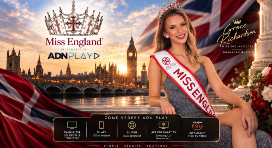 ADN PLAY diventa Official Media Partner di Miss England 2026