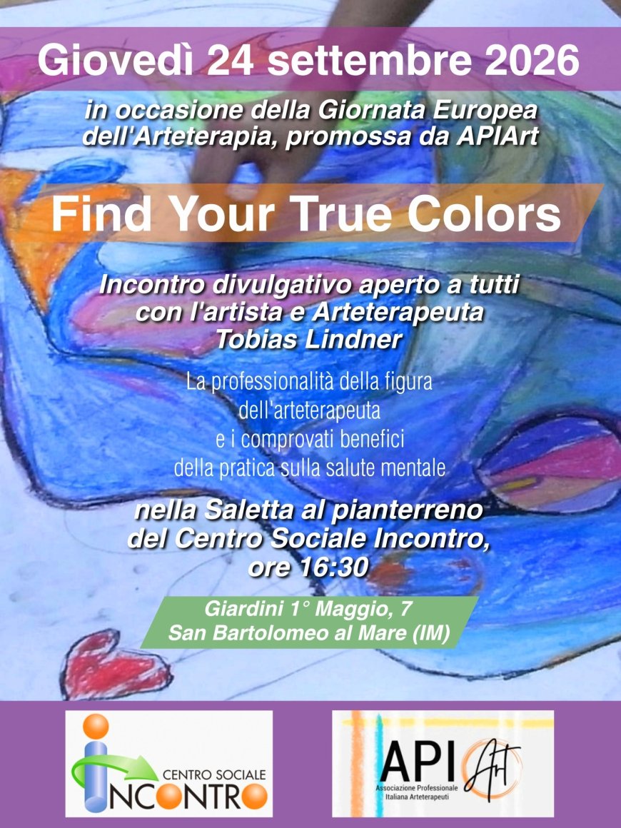 San Bartolomeo al Mare: il Centro Sociale Incontro celebra la Giornata Europea dell'Arteterapia con l'artista e arteterapeuta Tobias Lindner